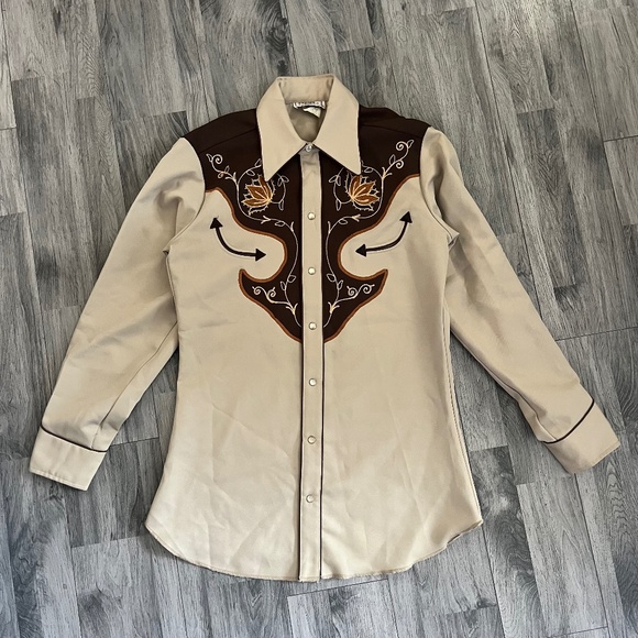 H Bar C California Ranchwear Vintage Embroidered Western Shirt Purchased at RRL - Picture 1 of 9
